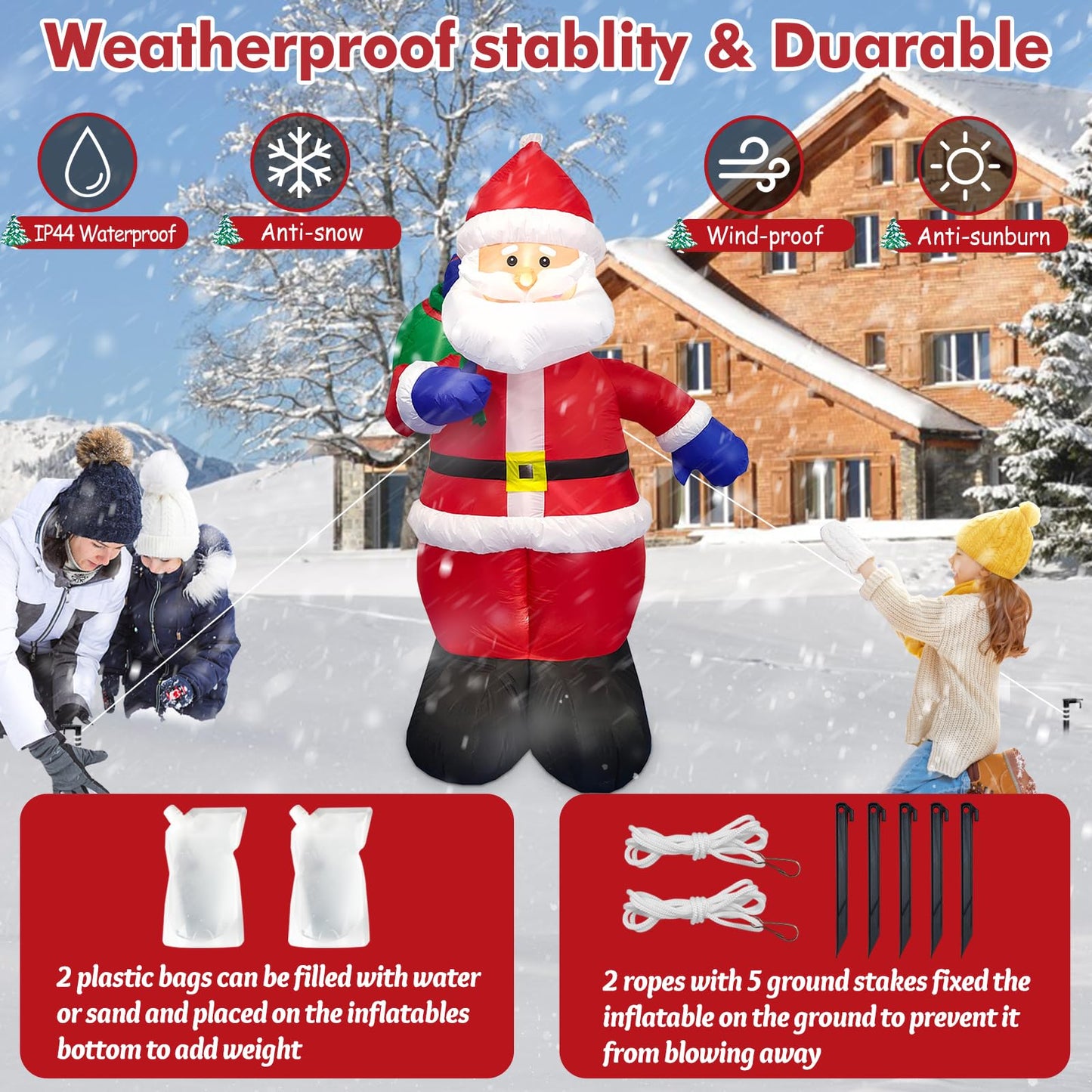 Christmas Inflatables Santa Outdoor Decorations | NCS