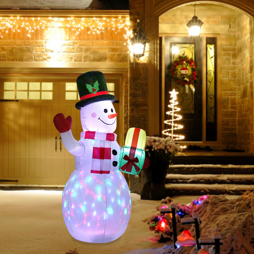 Christmas Inflatables Snowman Built-in Rotating LED Lights | NCS