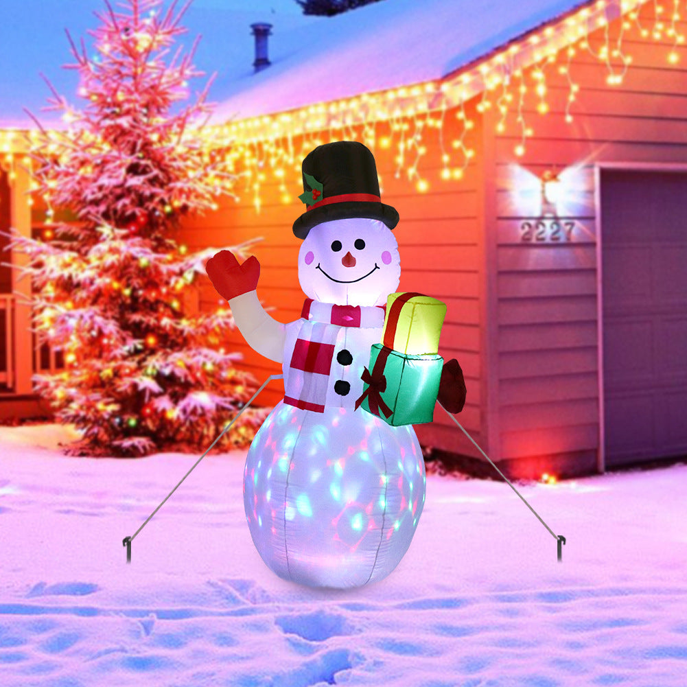 Christmas Inflatables Snowman Built-in Rotating LED Lights | NCS