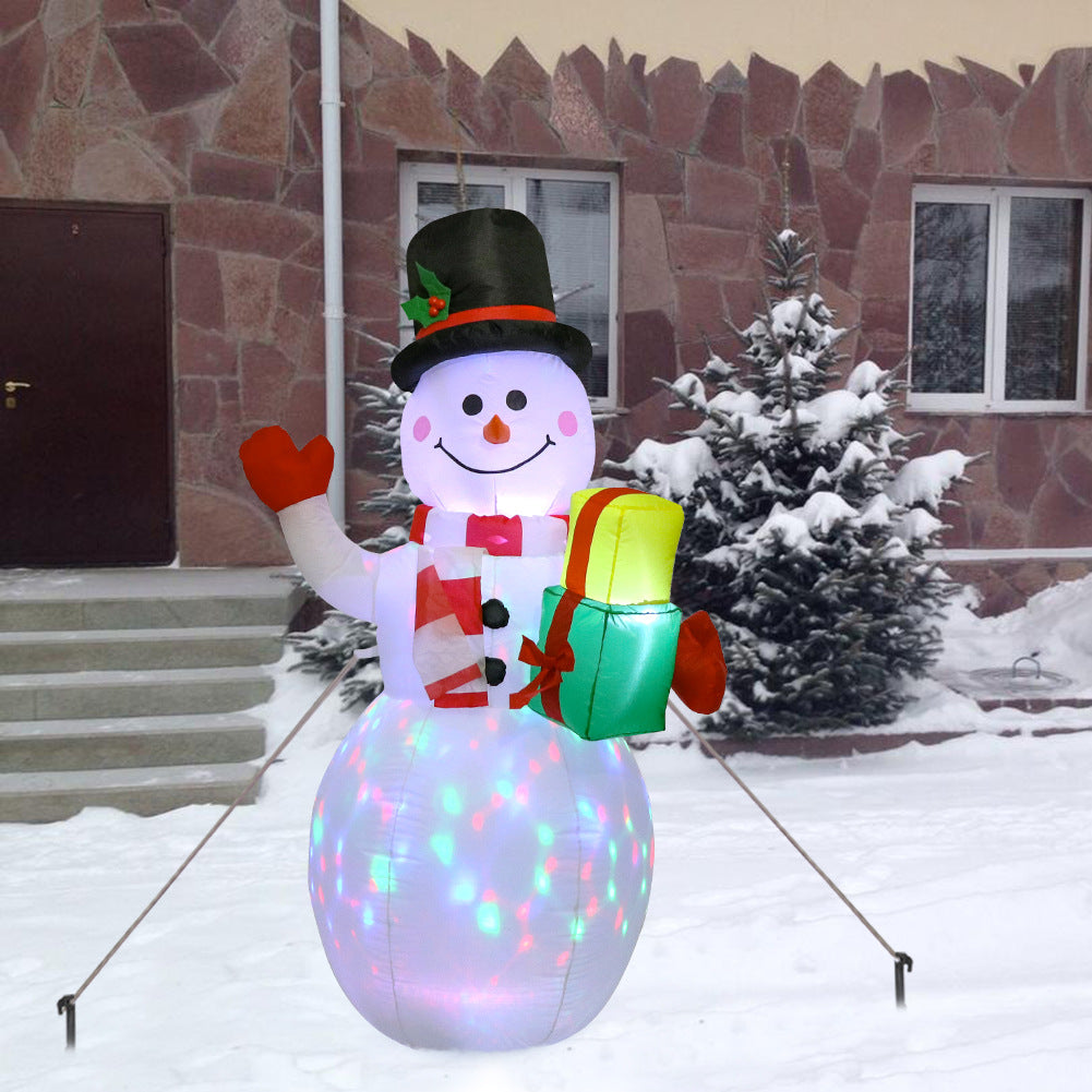 Christmas Inflatables Snowman Built-in Rotating LED Lights | NCS