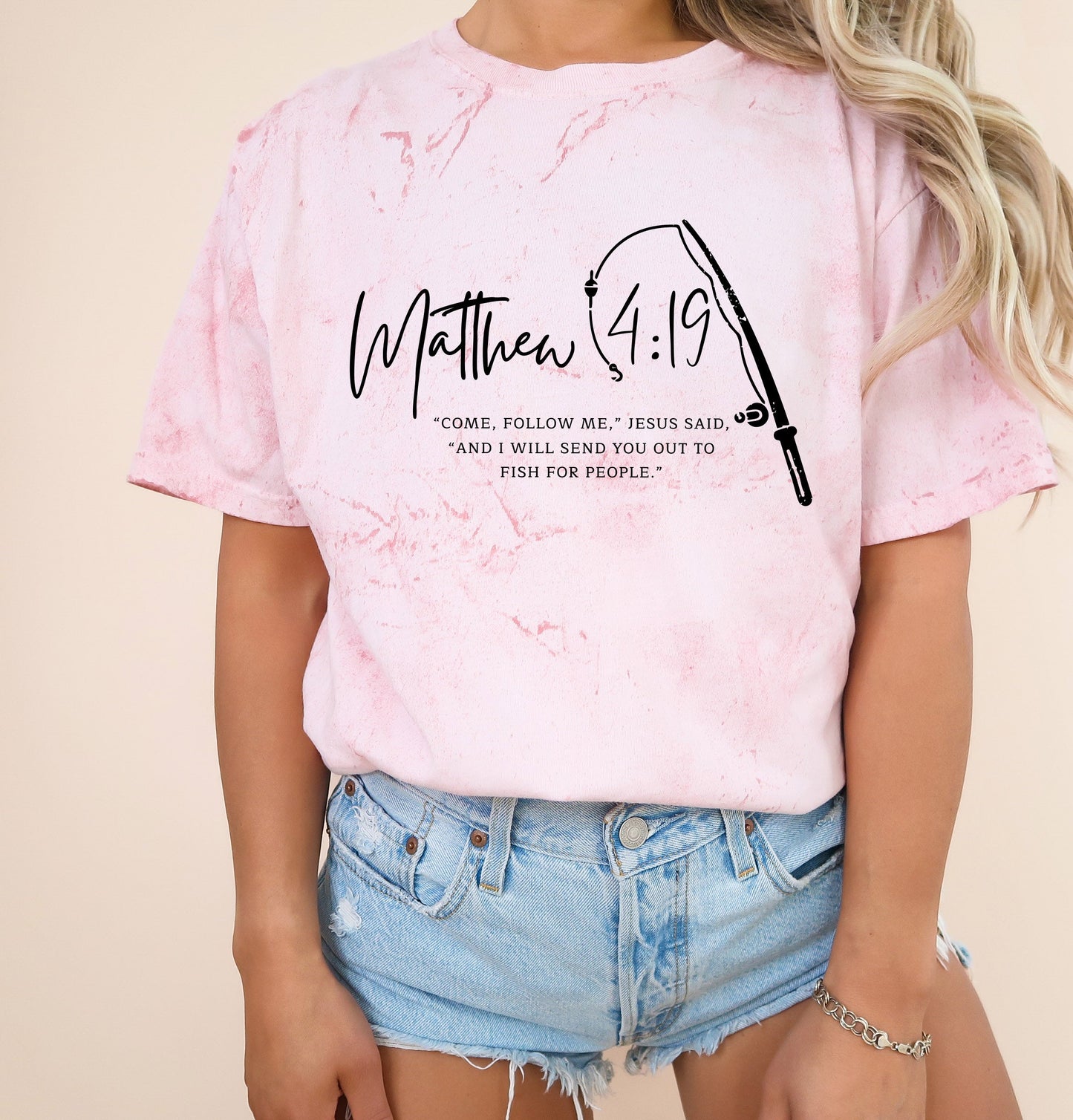 Fish for People Disciples Christian Comfort Colors Garment Dyed T Shirt