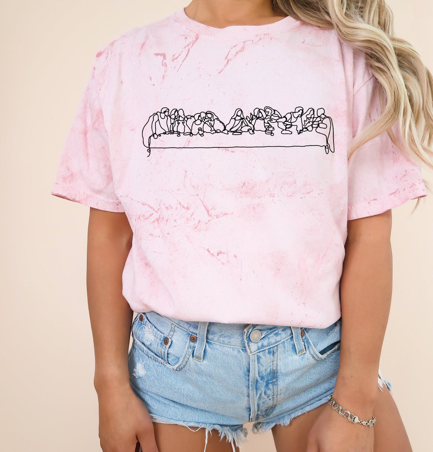 The Last Supper Christian Comfort Colors Garment Dyed Christian T Shirt