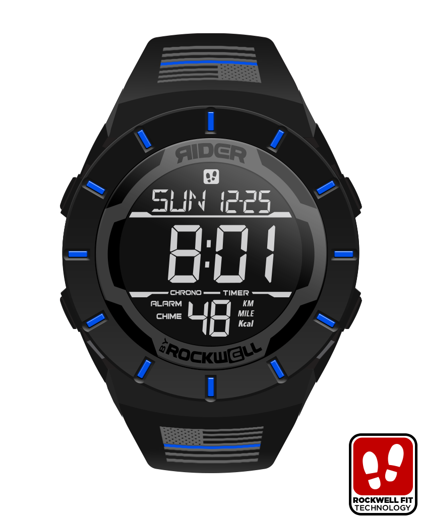 Coliseum Fit™ Police - Freedom Edition (Black/Blue) Watch