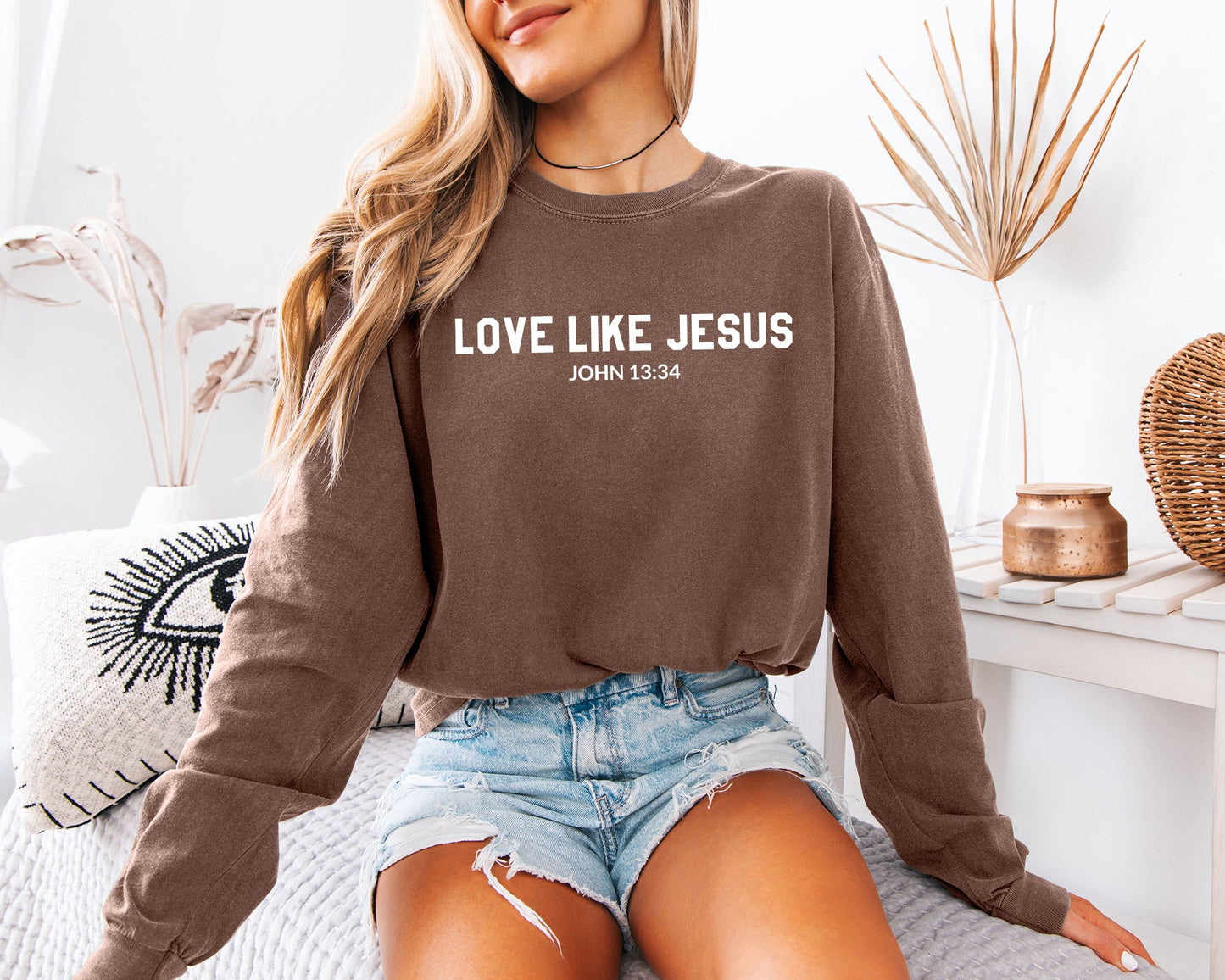Comfort Colors Love Like Jesus Christian Long Sleeve Shirt
