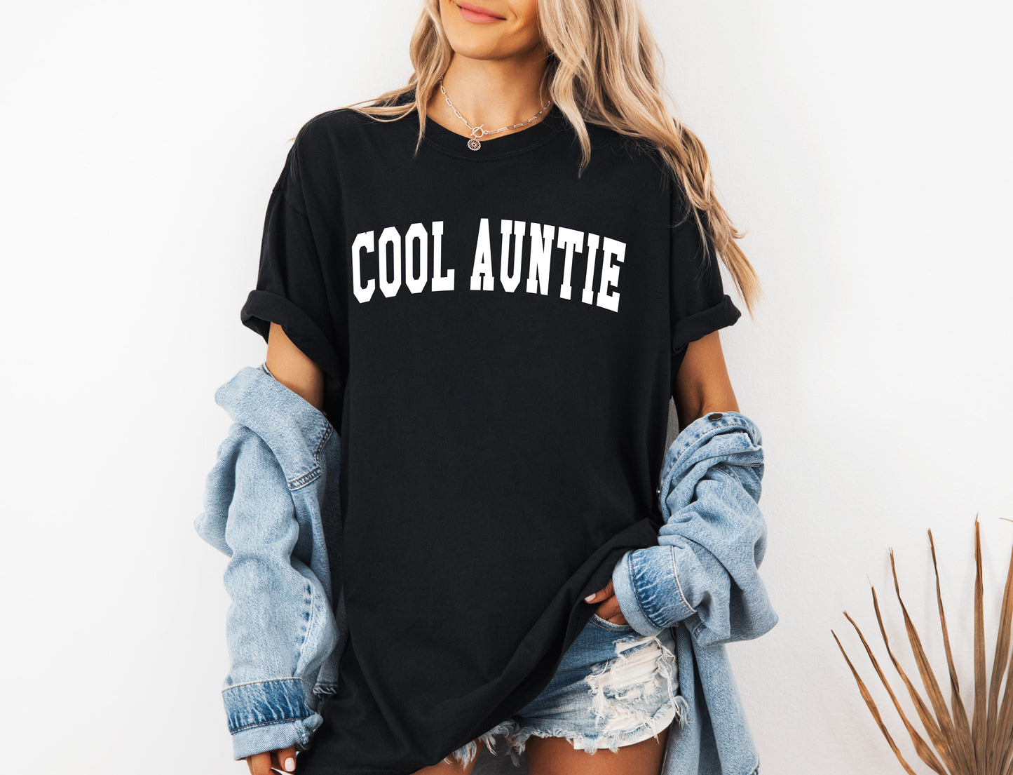 Cool Auntie Comfort Colors Graphic Tees (High School Font)