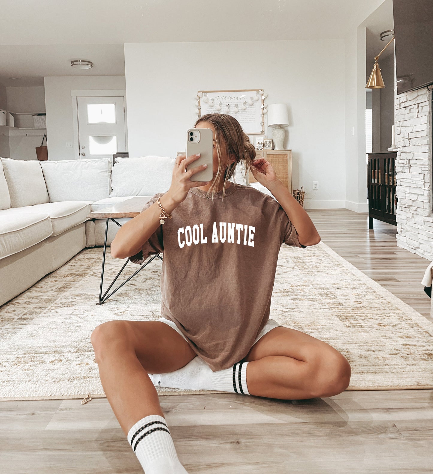 Cool Auntie Comfort Colors Graphic Tees (High School Font)