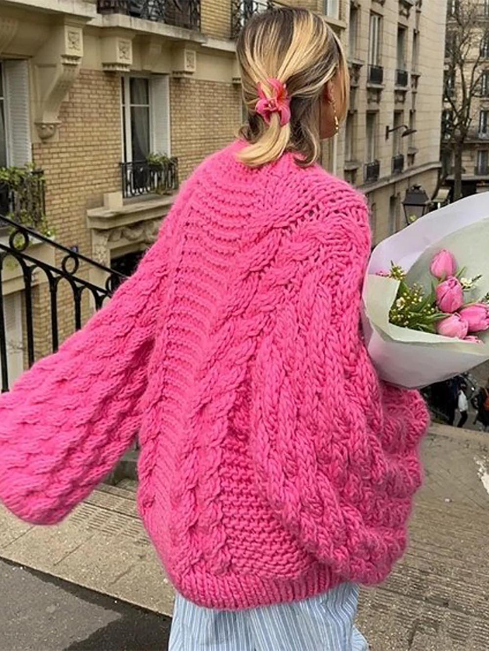 Cozy Bell Sleeve Cable Knit Sweater | NCS