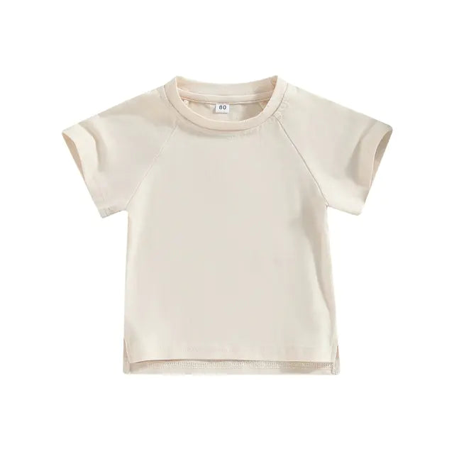 Toddler Kids Baby Girls Boys Summer Casual Tops - # BOAA11510016