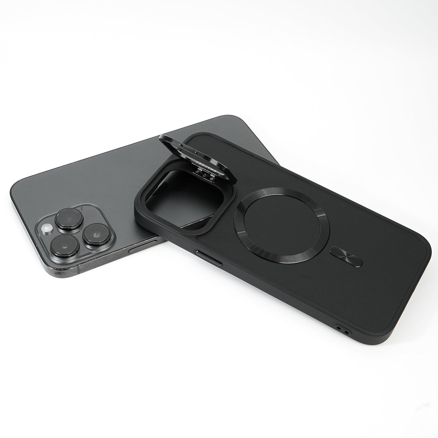 MagSafe Compatible Military-Grade Protective iPhone Case with Hidden Stand