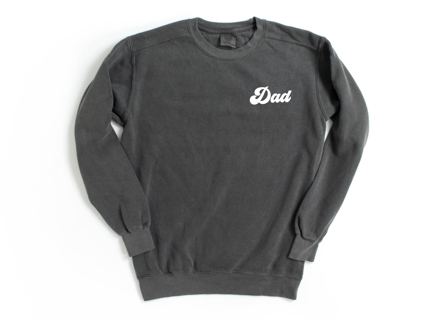 Dad Garment Dyed Comfort Colors Sweatshirt (Groovy Left Chest)