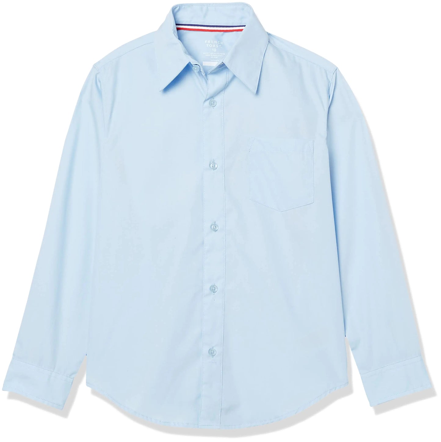 French Toast Boys' Expandable Collar Button Down Dress Shirt with Long Sleeves (Standard & Husky) 3T Light Blue - # BOAA11510004