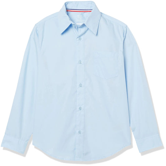 French Toast Boys' Expandable Collar Button Down Dress Shirt with Long Sleeves (Standard & Husky) 3T Light Blue - # BOAA11510004