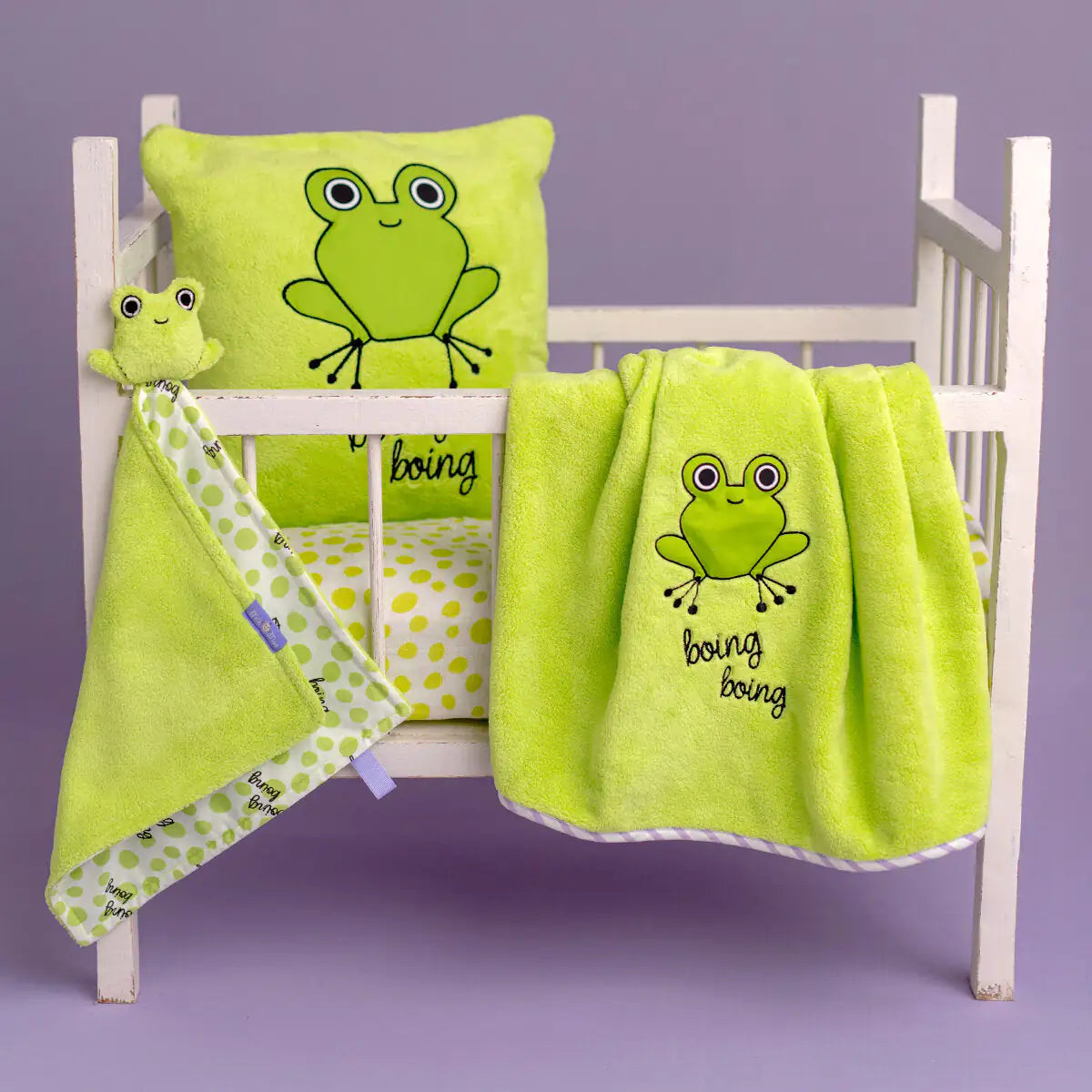 Milk&Moo Cacha Frog Baby Blanket Set - # BAGE41210006
