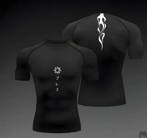 Boys Men's Printed Sports Tights T-Shirt - # BOAA13510023