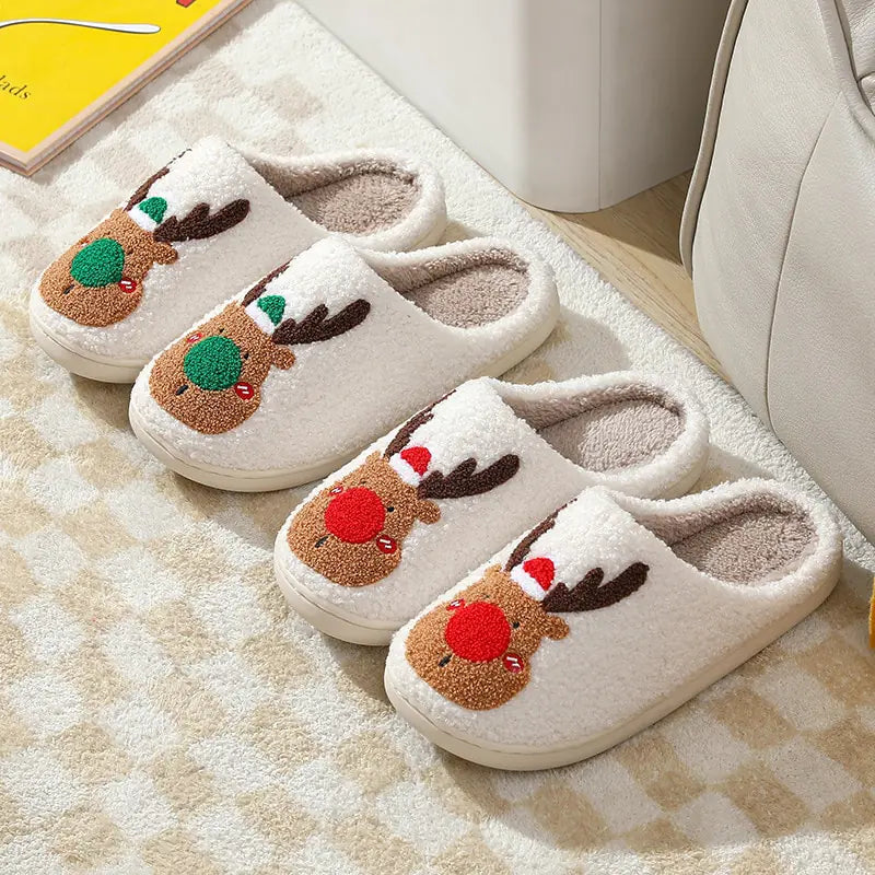 Winter Fluffy Fur Flat Slippers - # BOAA73410004