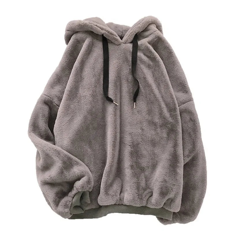 Harajuku Style Solid Hooded Fleece Pullover for Boys, Man and Women - # BOAA13510026