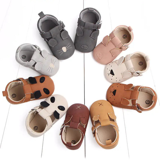 Spring and autumn cartoon animal baby shoes matte leather non-slip soft bottom baby shoes wholesale 0884 - # GIAA71310004