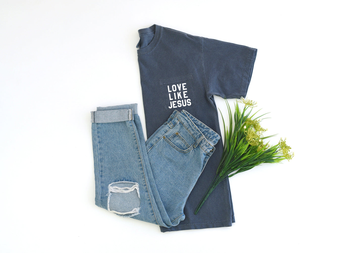 Love like Jesus Comfort Colors Pocket T Shirt | Pro life, Christian shirt