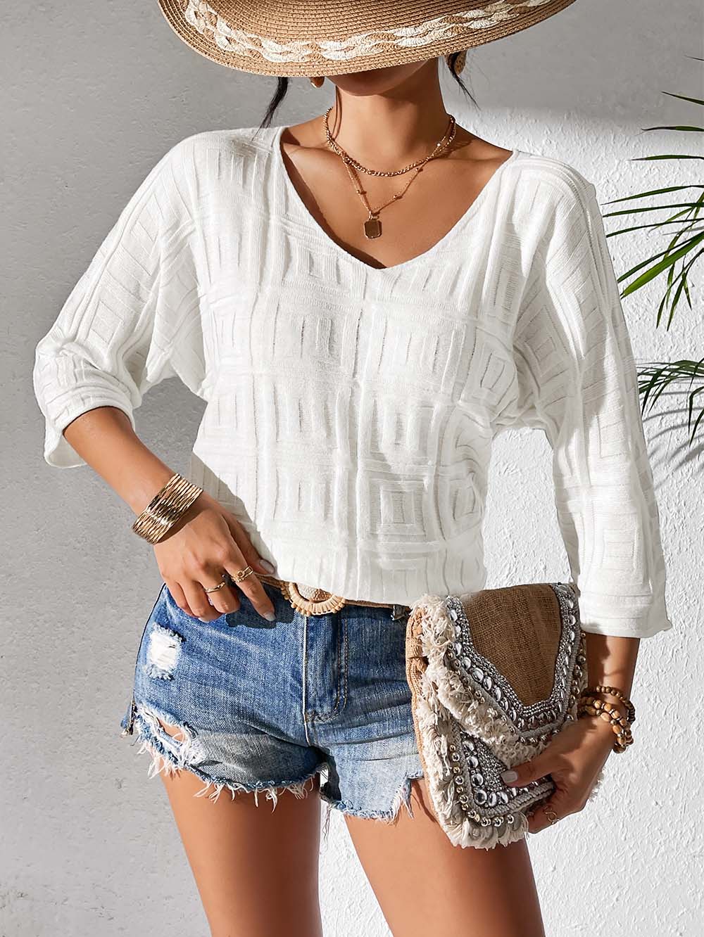 Effortless Loose Fit V-Neck Knit | NCS