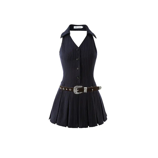 French Kikyo Off-Shoulder Spicy Girl Dress - # GIAA231710019