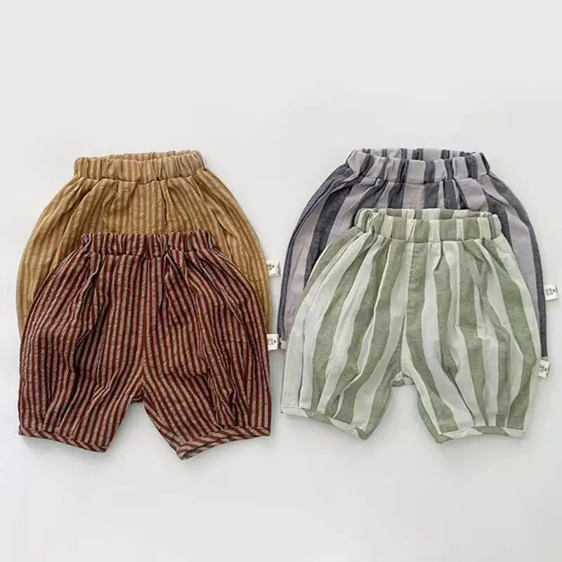 Soft Cotton Striped Bloomers for Newborns and Toddlers - # BAAA1B11010006