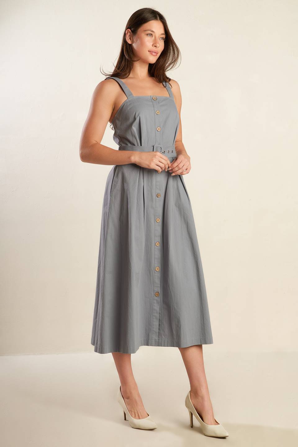 CALIFORNIA DREAMING WOVEN MIDI DRESS