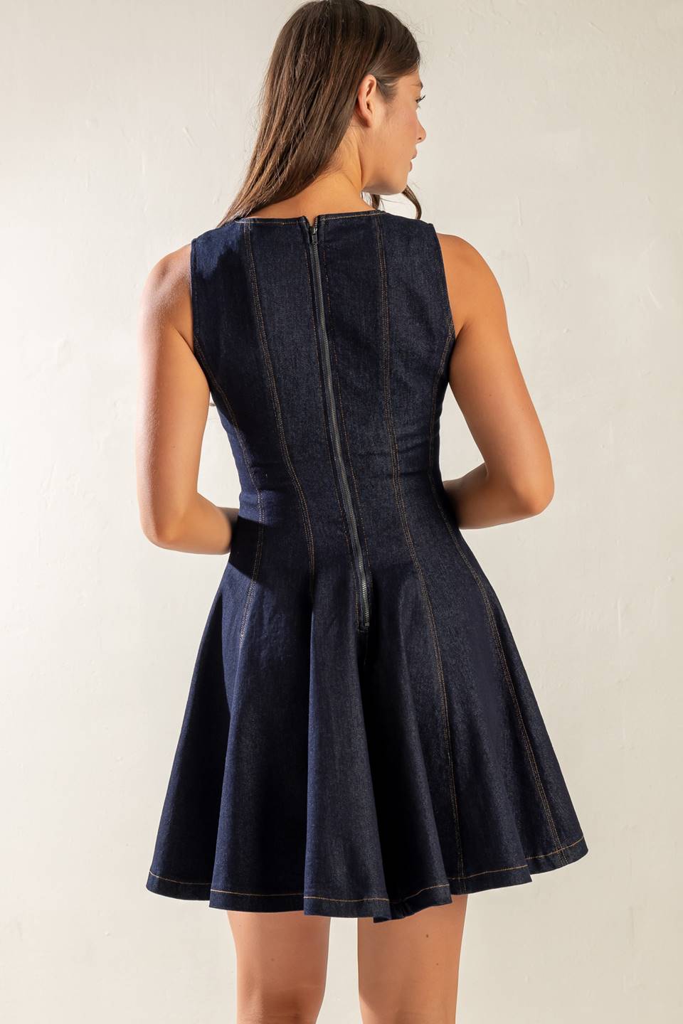 CLASSICAL BALLET DENIM MINI DRESS