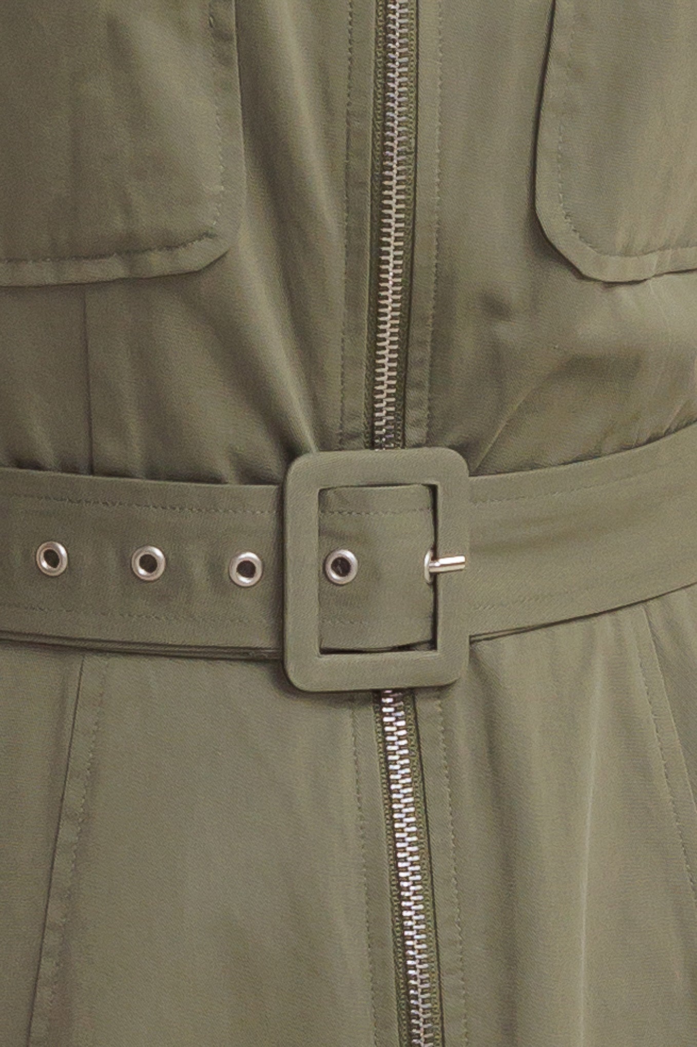 OLIVE GROVE WOVEN MIDI DRESS