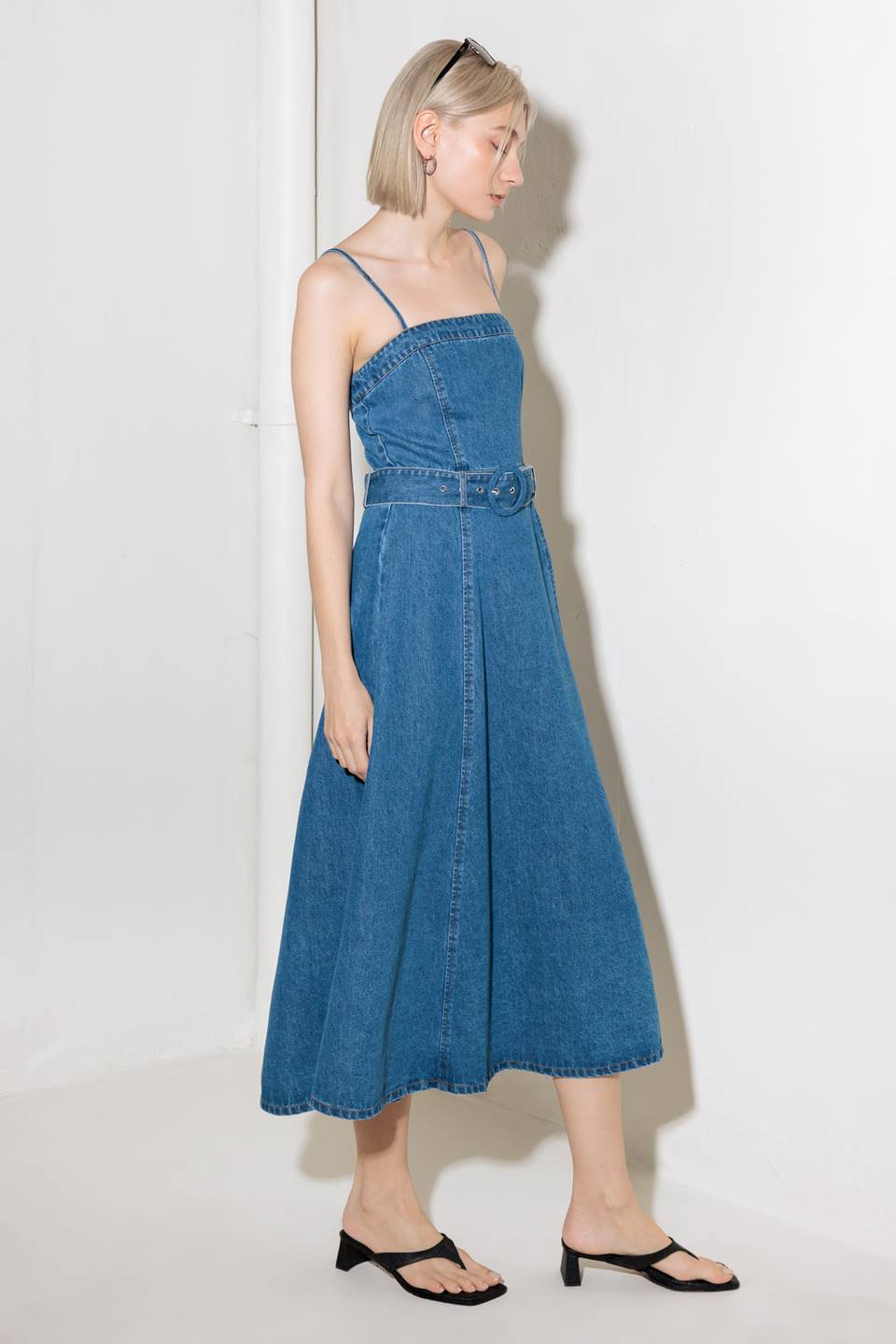 TRULY ENCHANTED DENIM MIDI DRESS