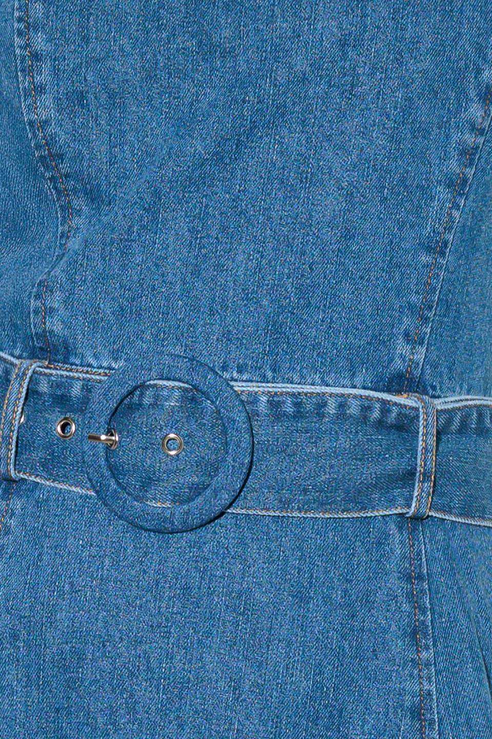 TRULY ENCHANTED DENIM MIDI DRESS