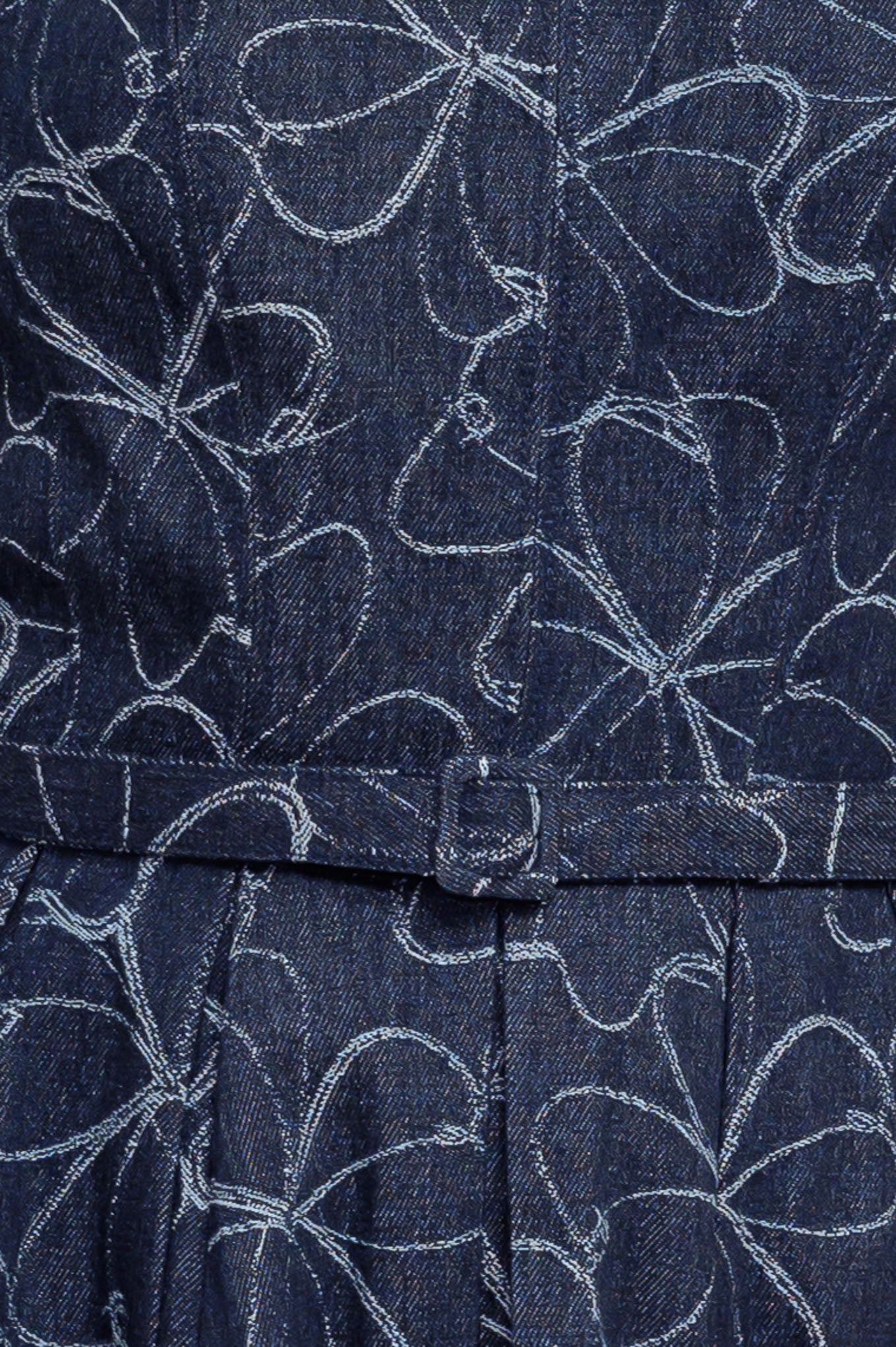 MOONDUST GARDEN DENIM MIDI DRESS