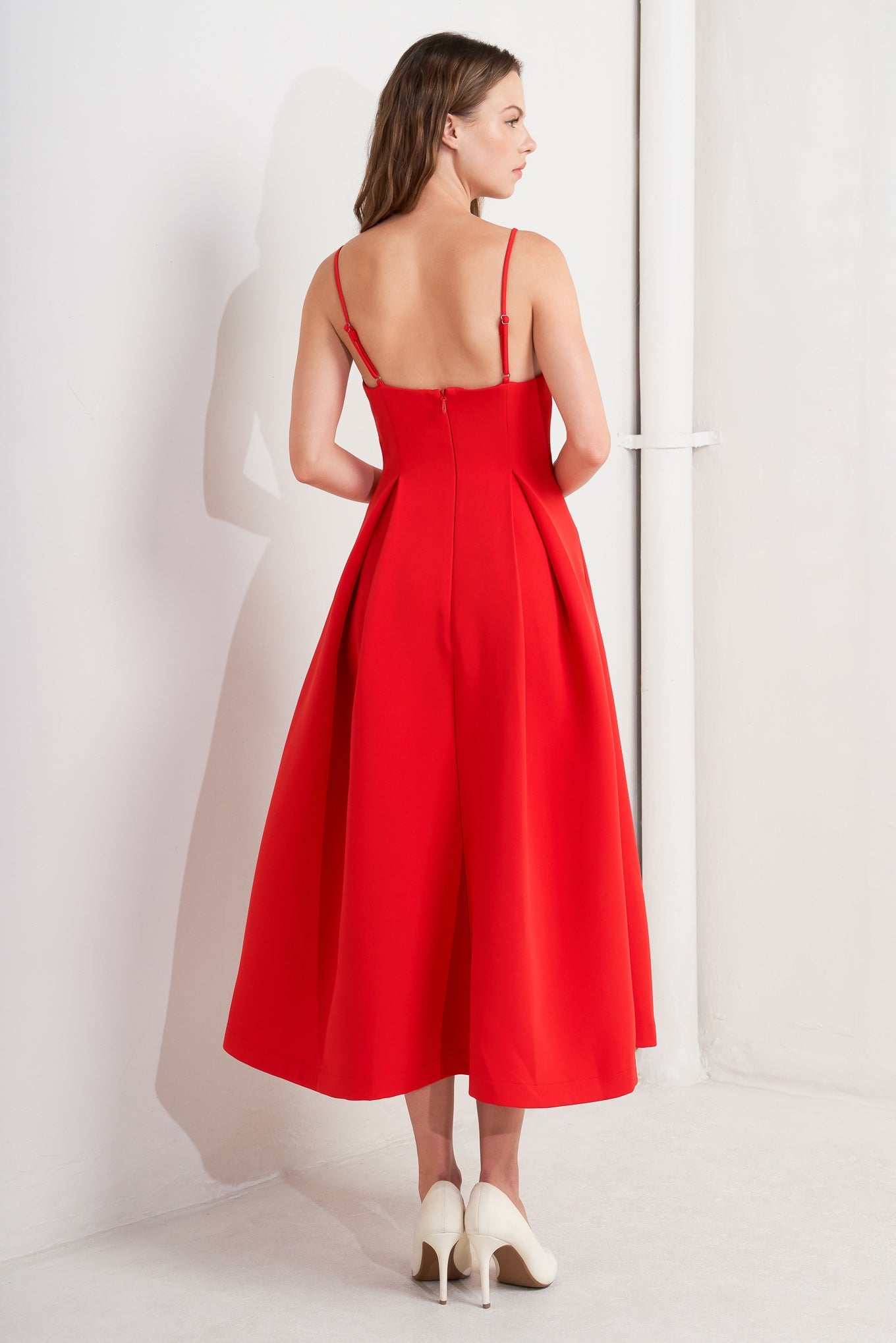 RUBY AFFAIR WOVEN MIDI DRESS