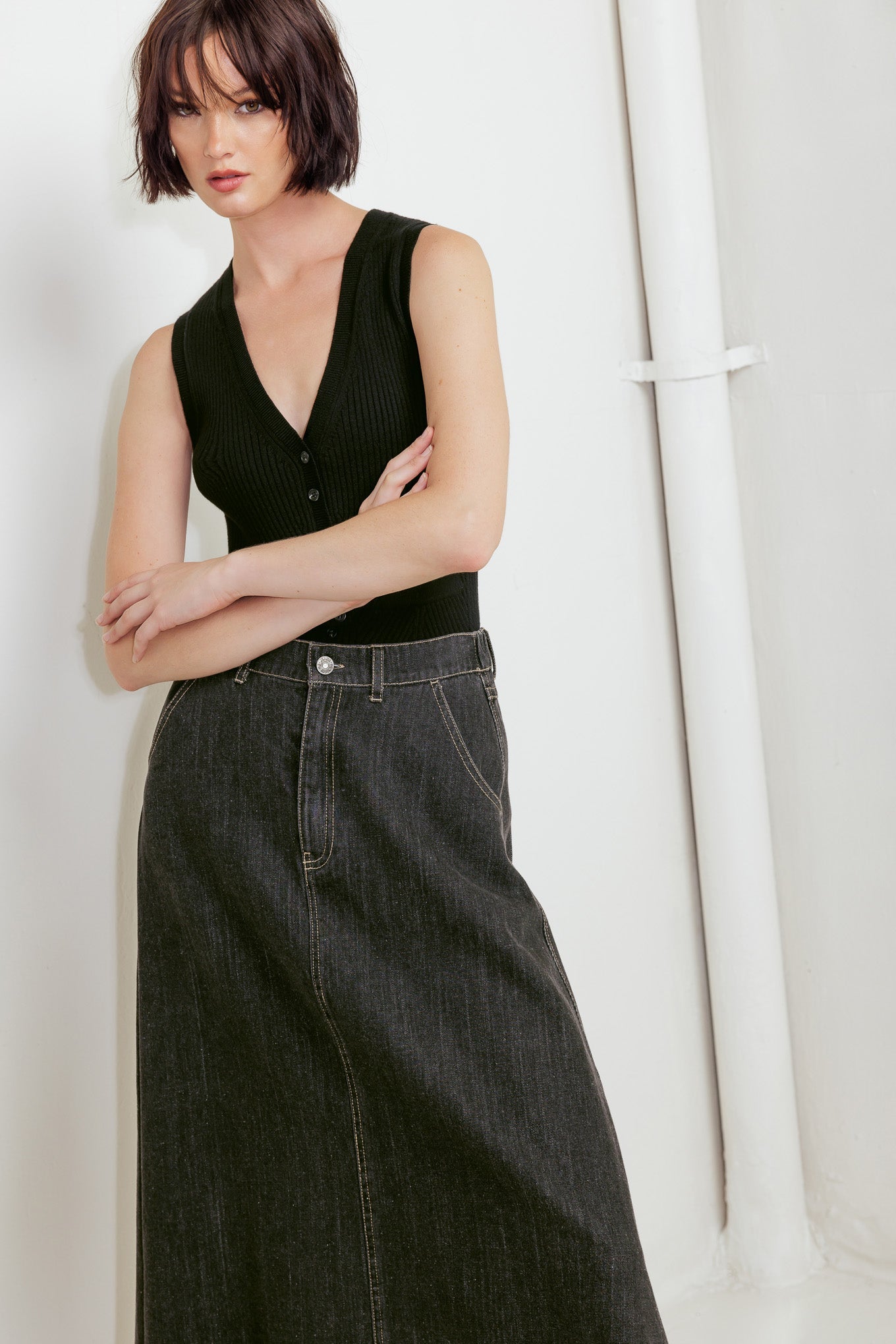 TRADING SECRETS DENIM SKIRT
