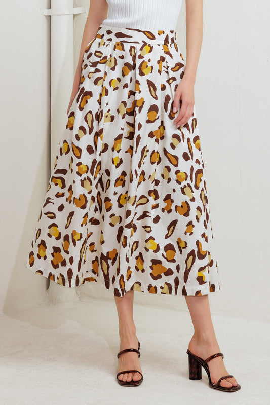 CITY JUNGLE WOVEN FULL SKIRT