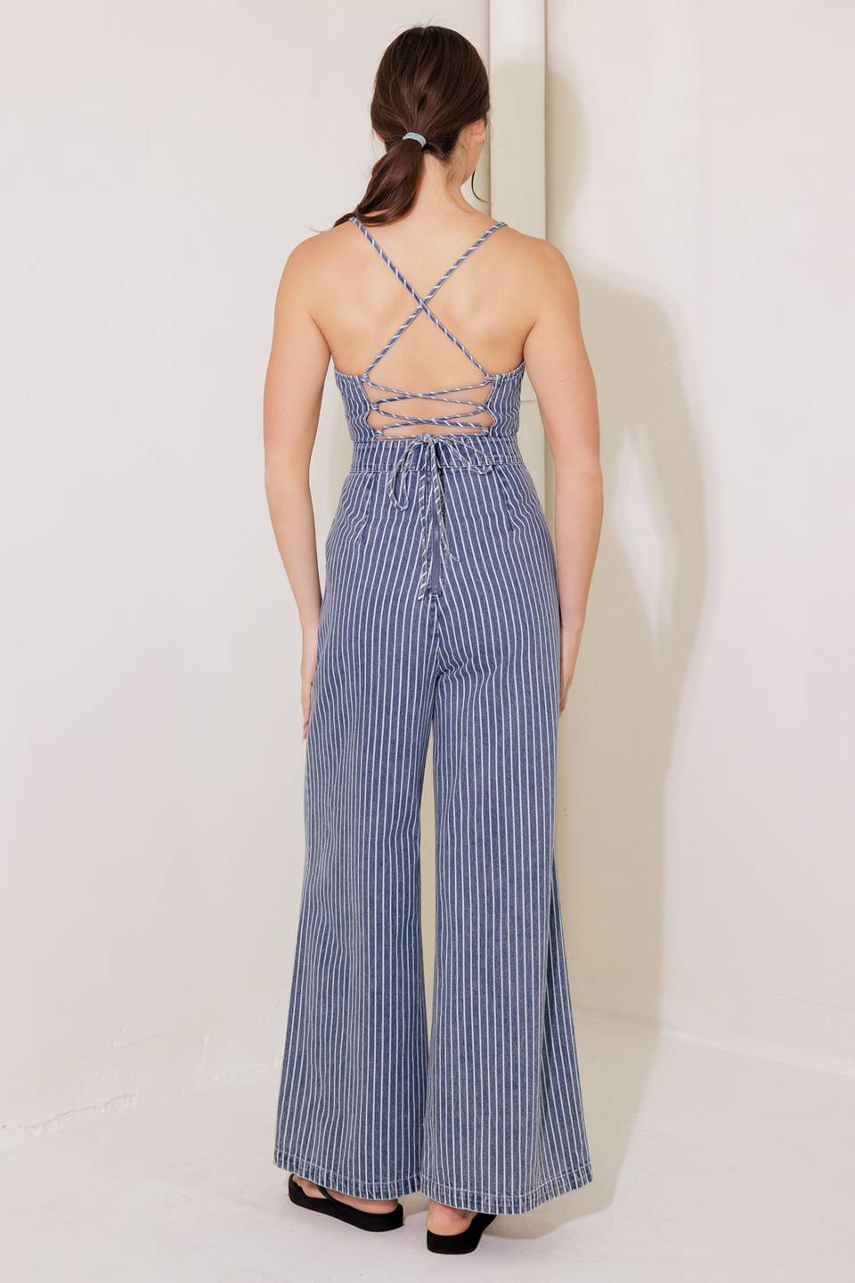 BEGIN AGAIN BLUE DENIM JUMPSUIT