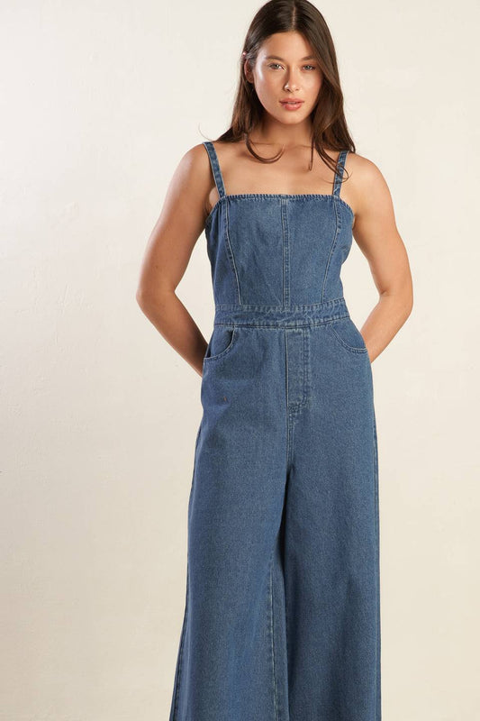 CLEAN GIRL DENIM JUMPSUIT