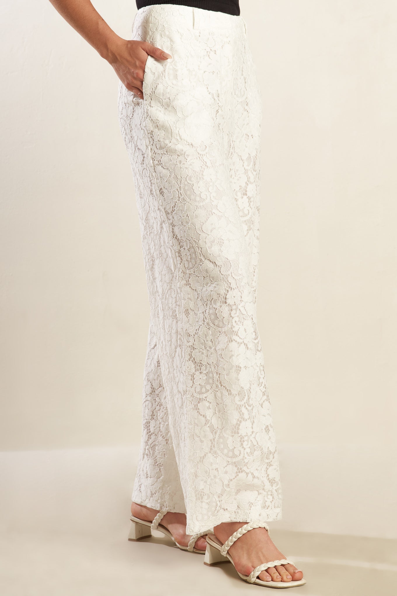 WE TRUST YOU WOVEN LACE PANTS