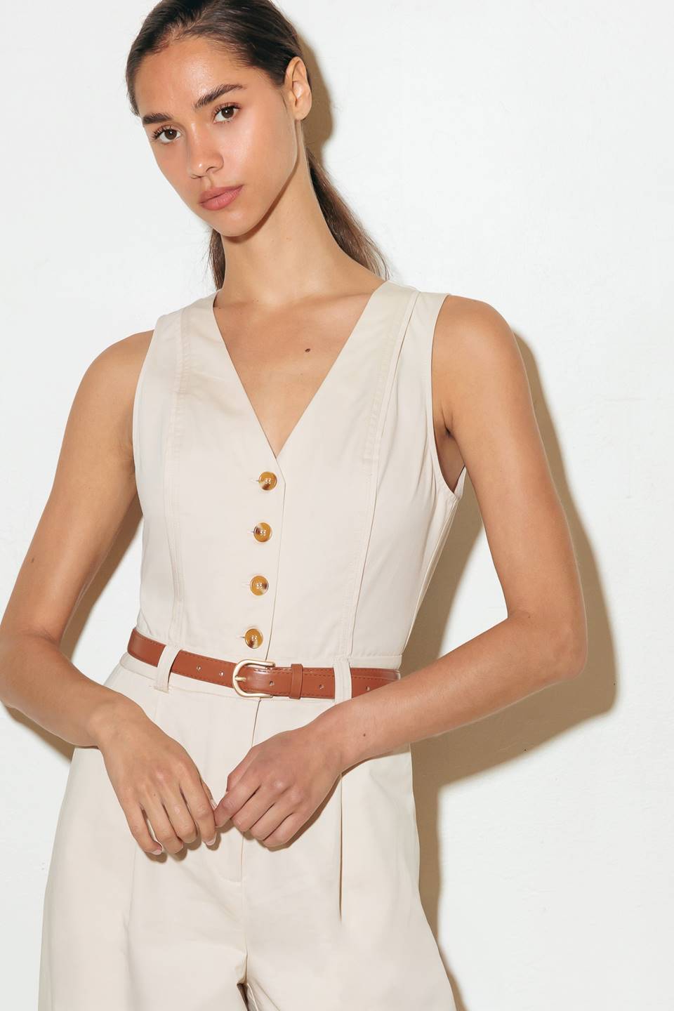 EVERYDAY ESSENTIAL WOVEN JUMPSUIT