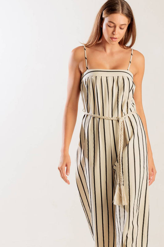 JUST THE BEGINNING WOVEN JUMPSUIT