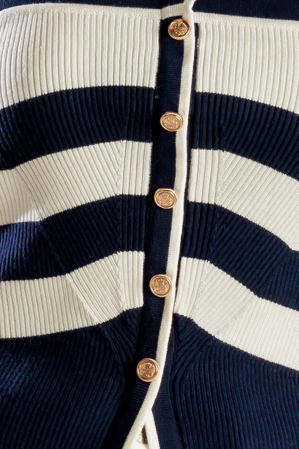 SHINE BRIGHT NAVY KNIT TOP