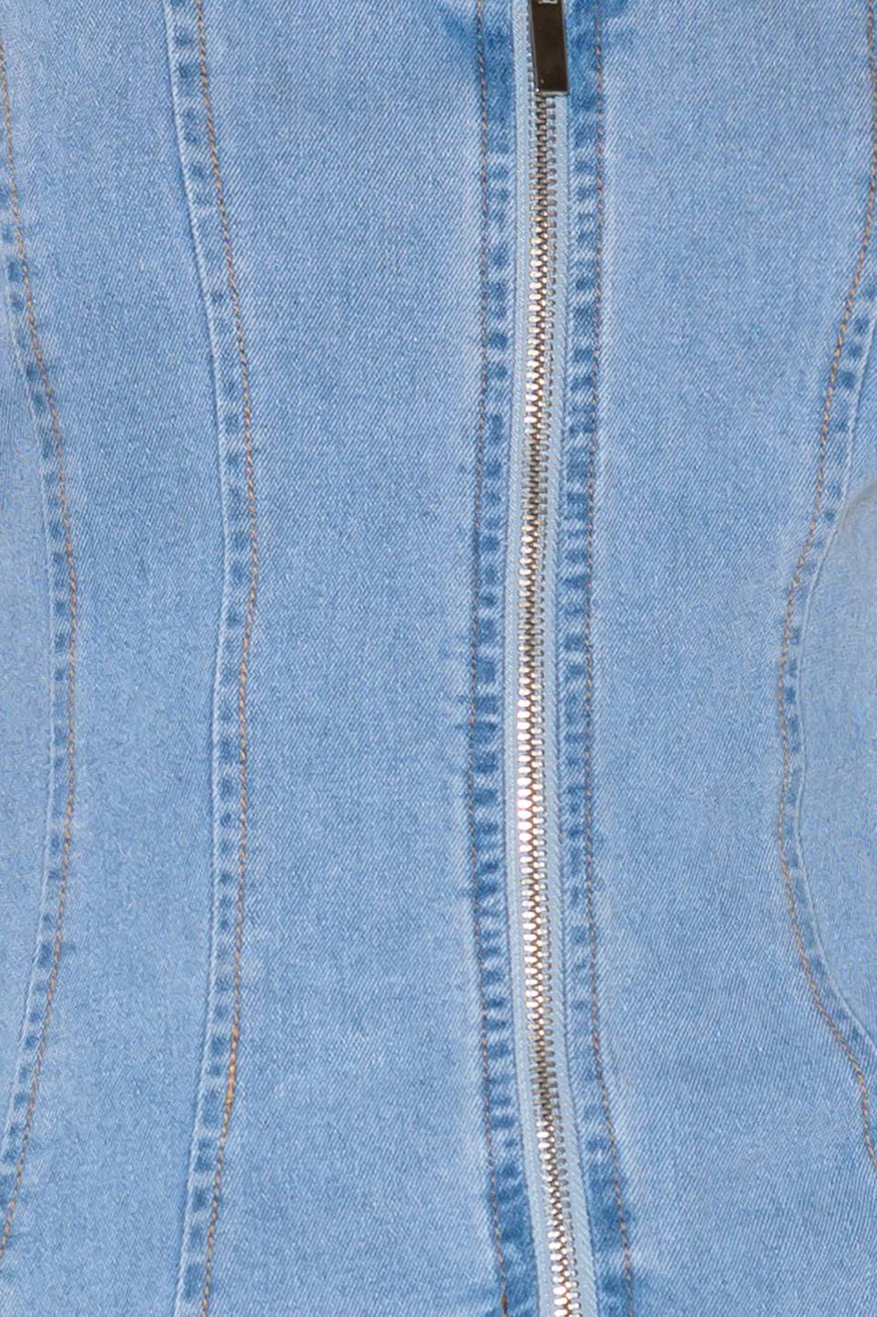 ALMOST ANGELIC LIGHT INDIGO DENIM TOP