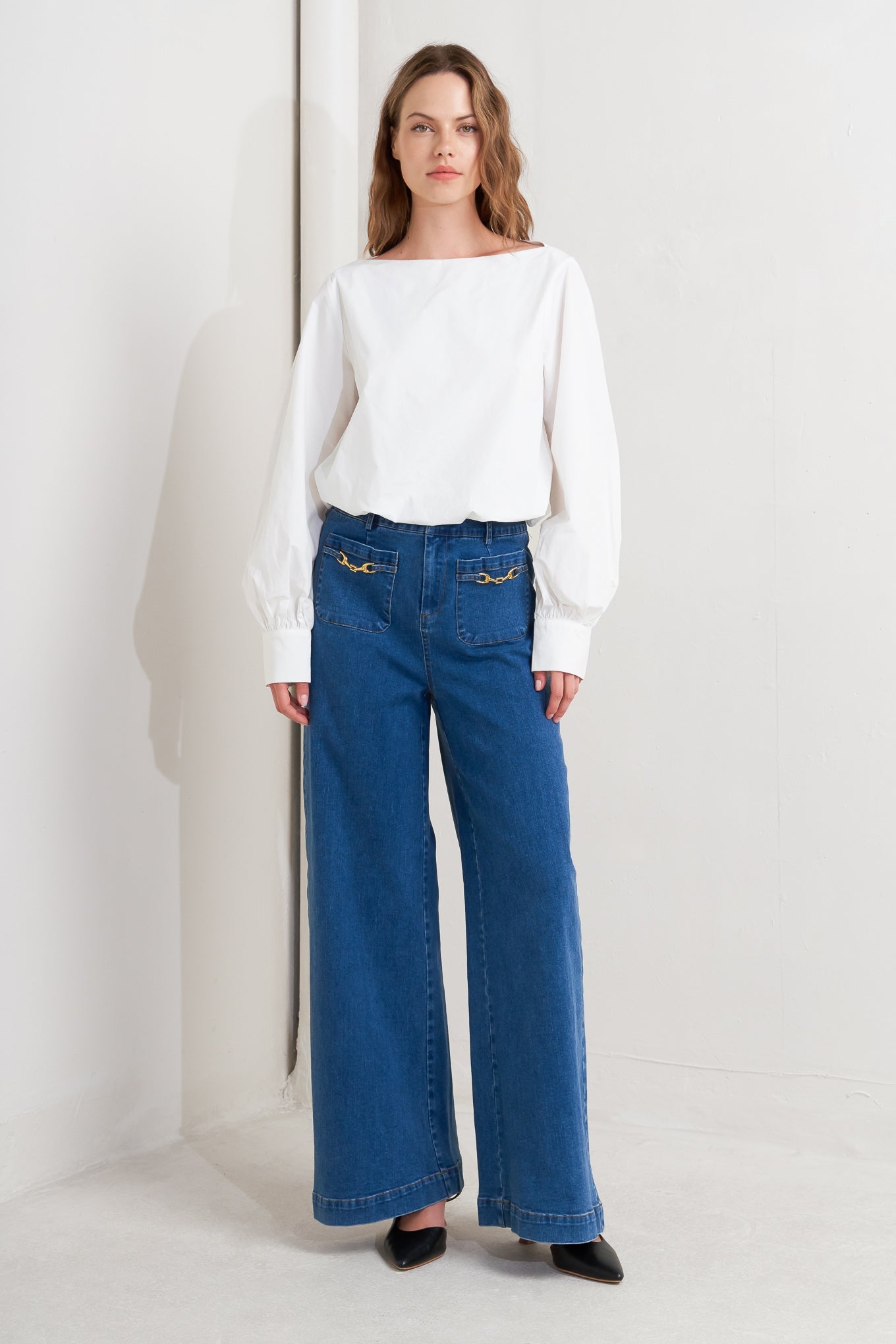 LAUREN TOUCH WOVEN TOP