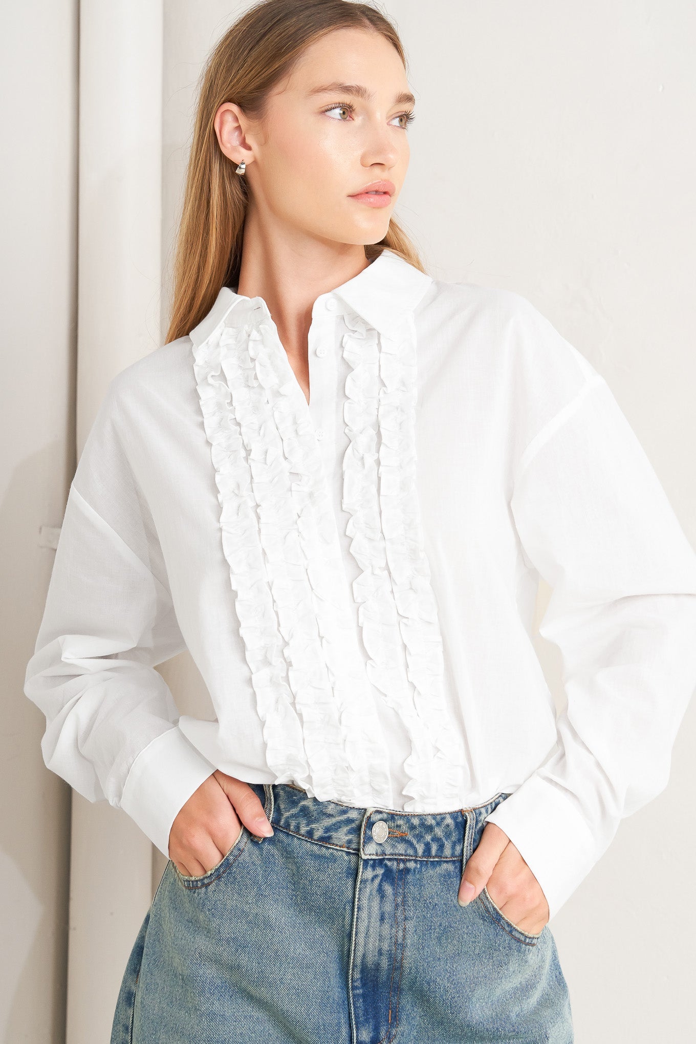 MODERN MUSE WOVEN TOP