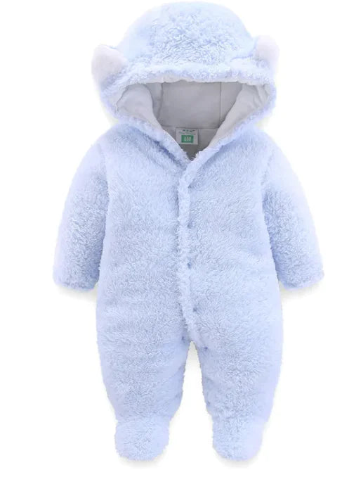 Winter Baby Jumpsuit Newborn Warm Thick Baby Romper-# BAAA21210002