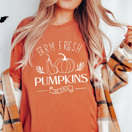 Farm Fresh Pumpkins Fall Comfort Colors T Shirt