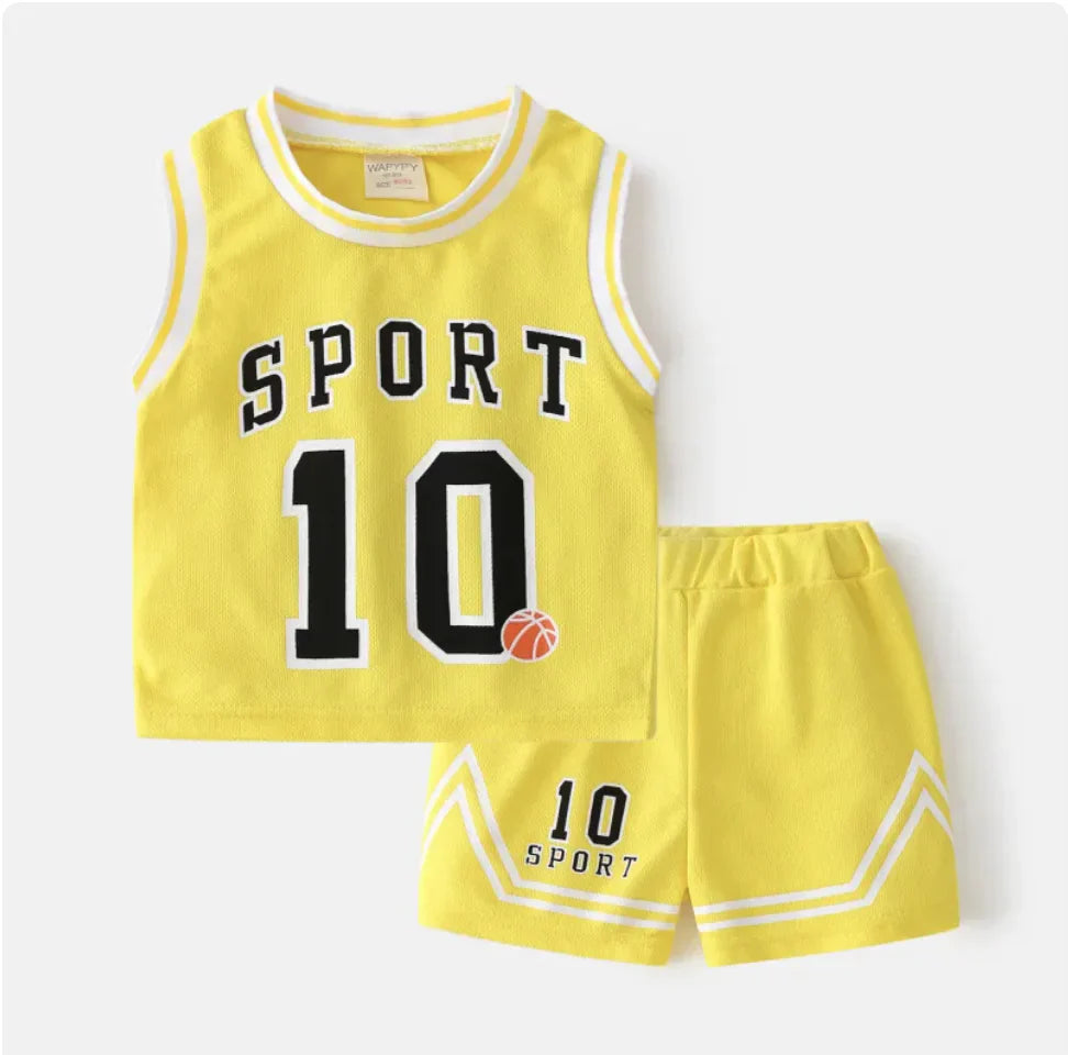 Children's Summer Basketball Clothing Set – Boys' Vest and Shorts Two-Piece - # BOAA11310001