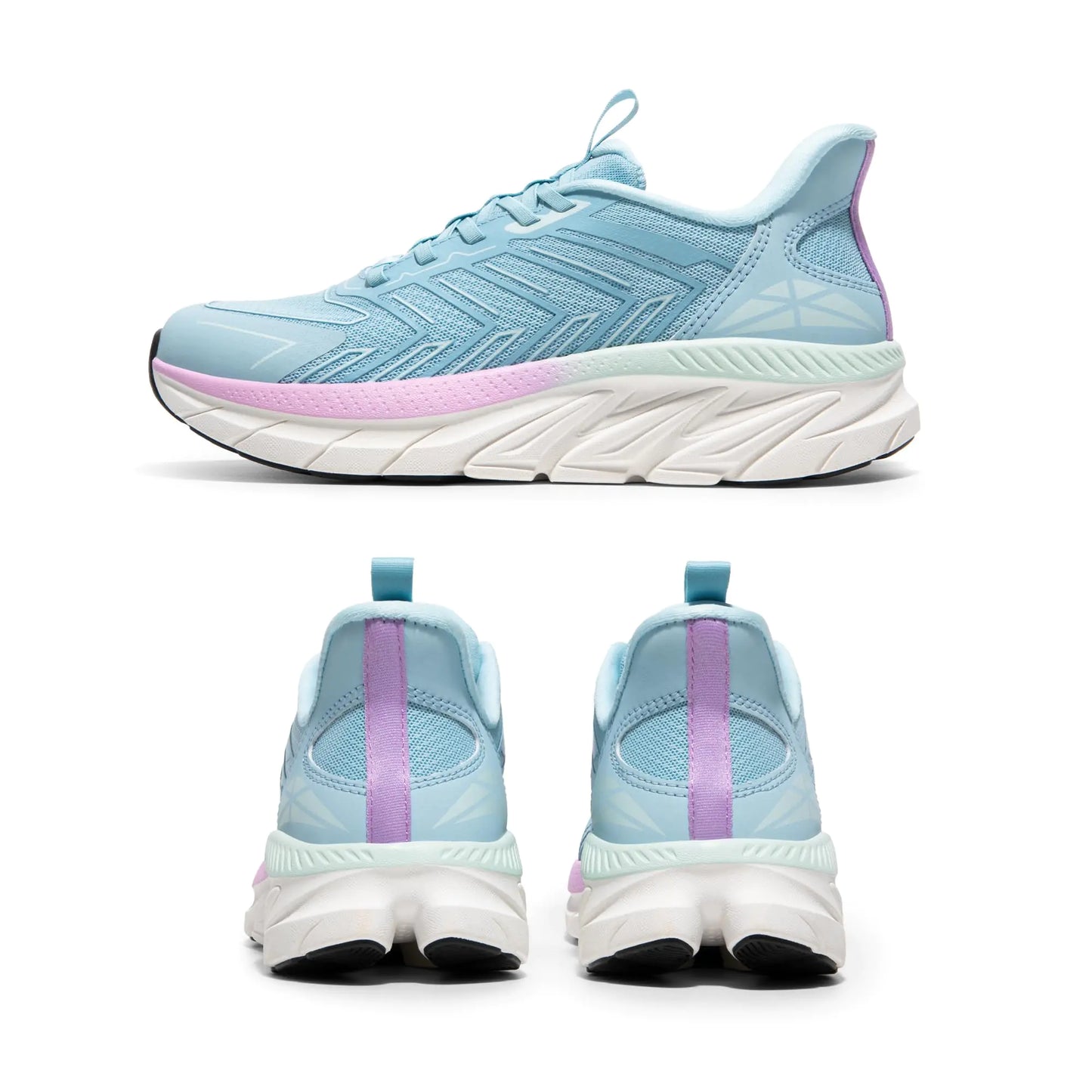 Women's Slip On Walking Shoes Running ActiveCushion Comfortable Tennis Breathable Non Slip Athletic Gym Workout Cross Training Sneakers 6 Light Blue - #GIAA73110001