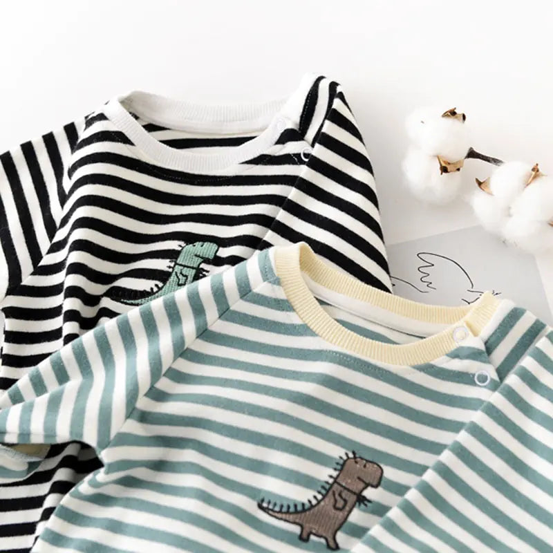 Newborn Baby Striped Rompers - # BAAA21110021