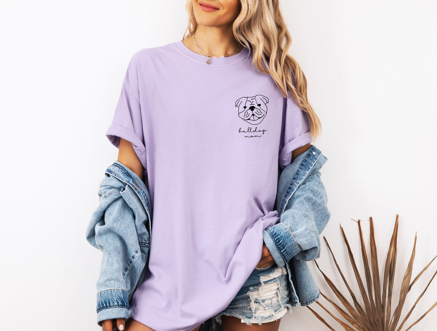 English Bulldog Dog Mom Comfort Colors T Shirt