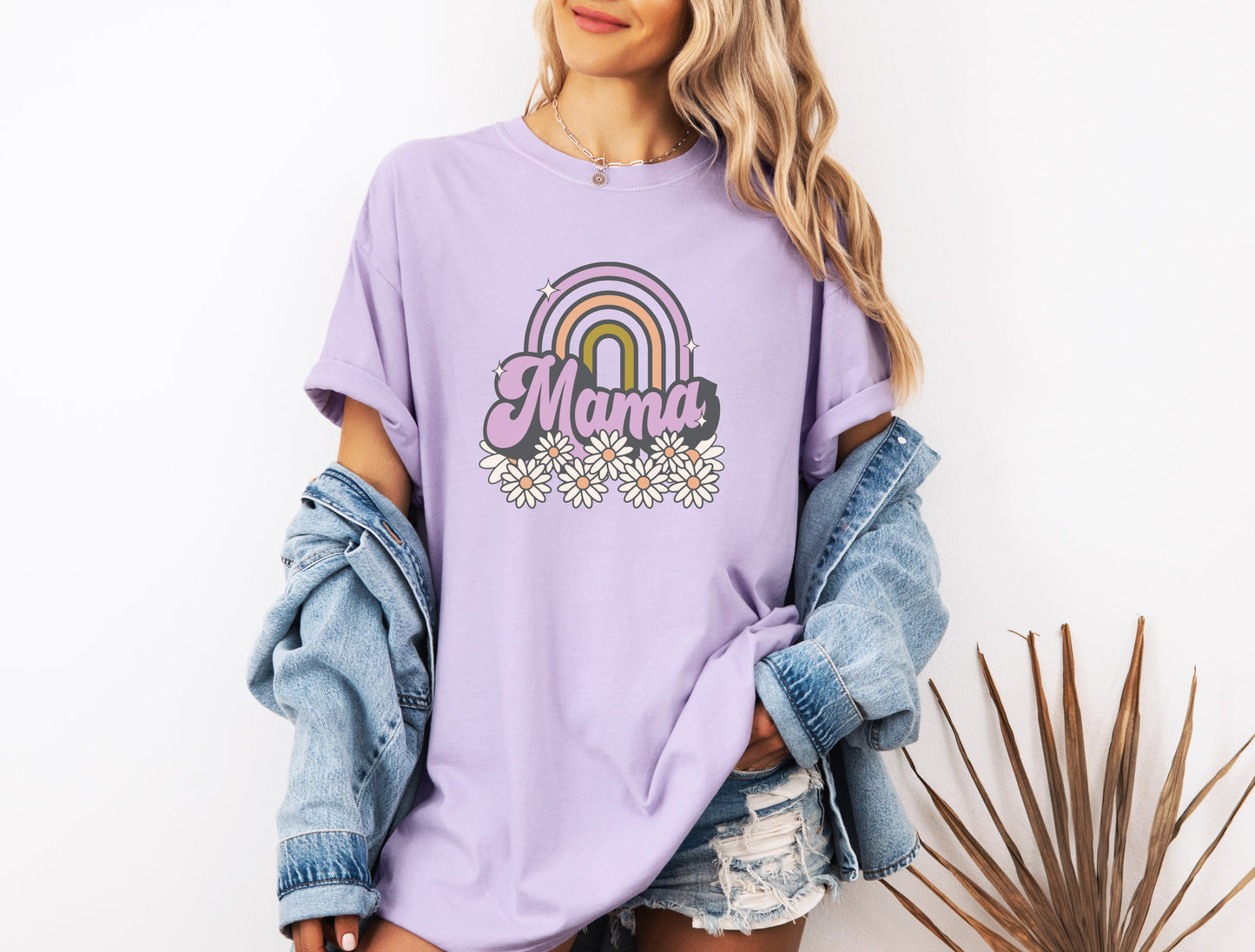 Mama Rainbow Comfort Colors T Shirt
